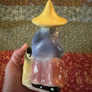 Vintage California Pottery Asian Rickshaw Planter